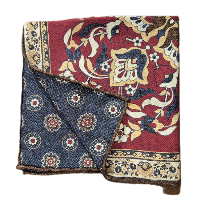 Rosi Collection Burgundy n11 silk pocket square