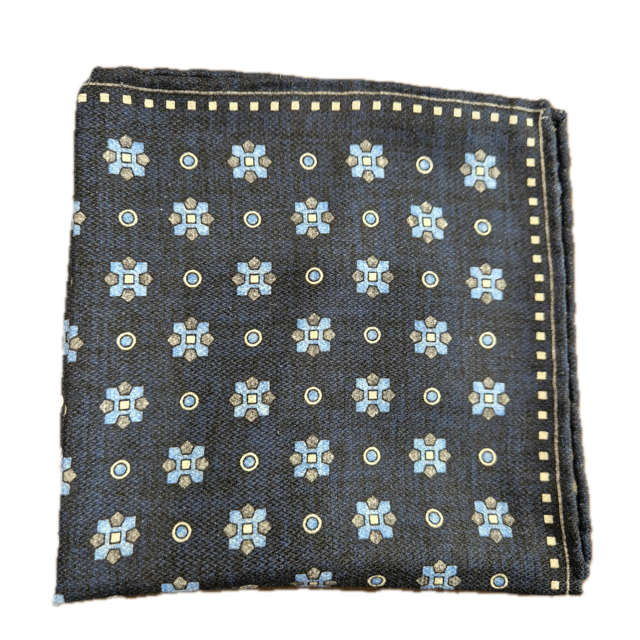 Rosi Collection Blue floral pocket square