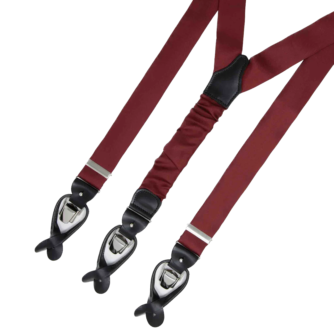 Serà Fine Silk Burgundy silk Suspenders