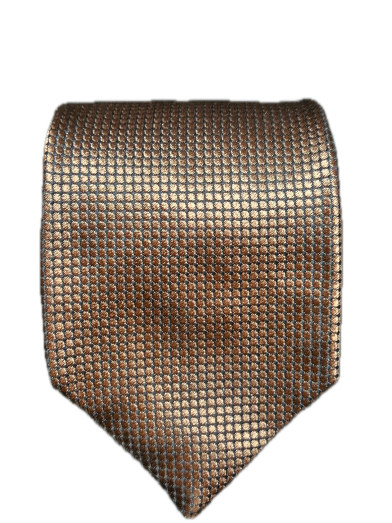 Vietri Brown Seven-fold silk tie