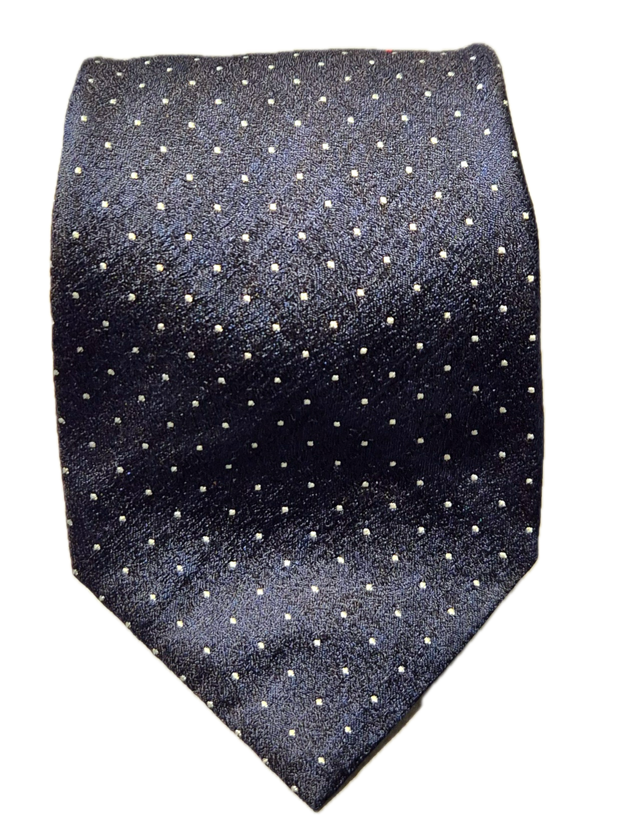 Basilica Navy pin dot Seven-fold silk tie