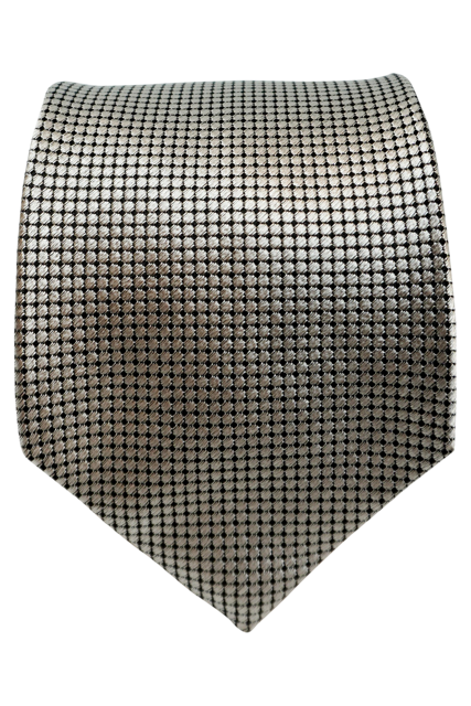 Sorrento silver seven-fold silk tie