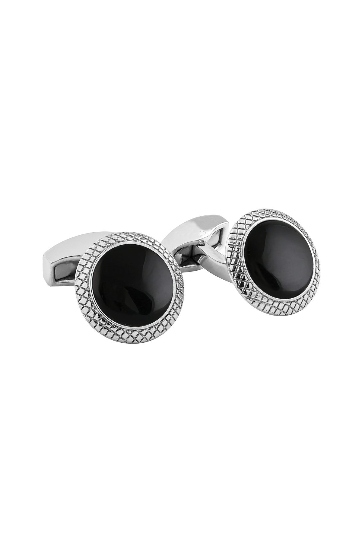 Tateossian Onyx Bullseye cufflinks