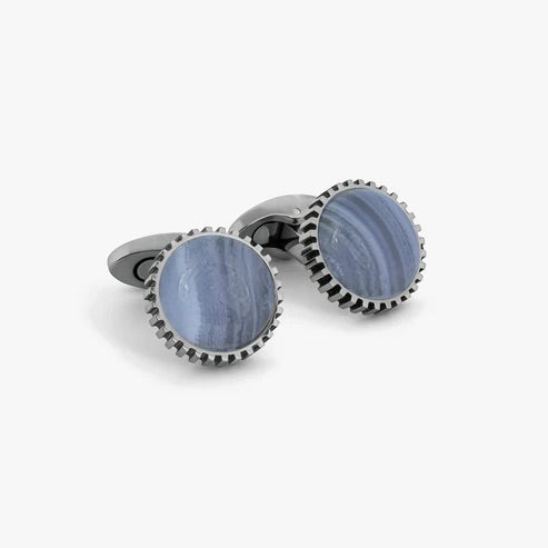 Tateossian Blue Lace Agate cufflinks