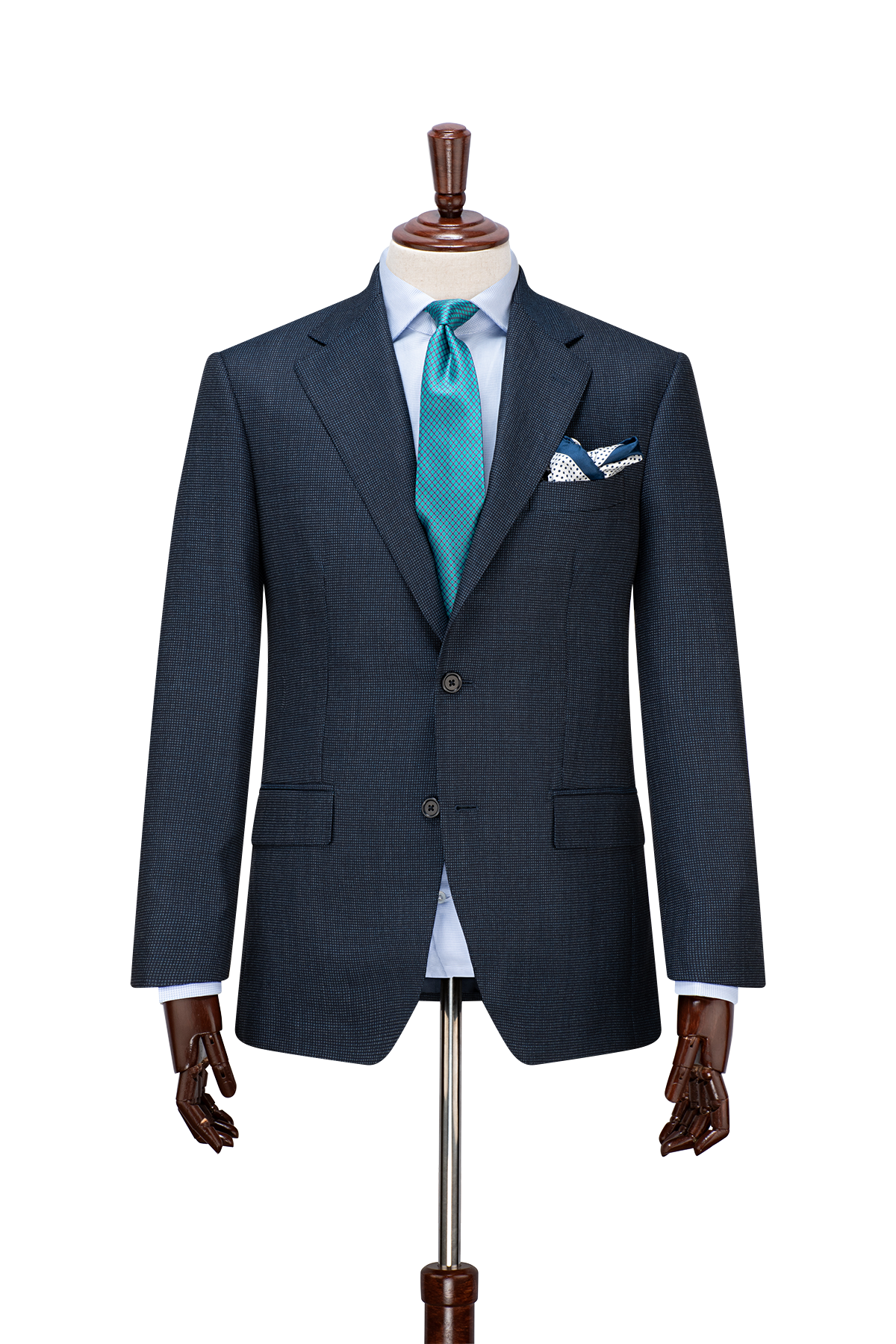 Capodimonte Navy pin check men’s suit