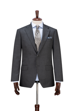 San Marzano Charcoal mini check men's suit