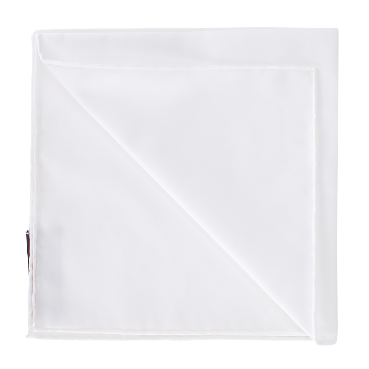 Napoli white cotton pocket square