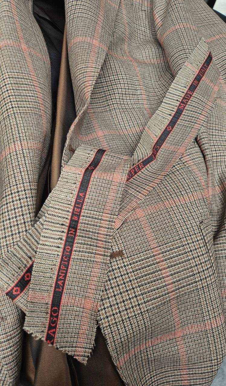 Dries Tonal Brown Glen Check Sports Coat