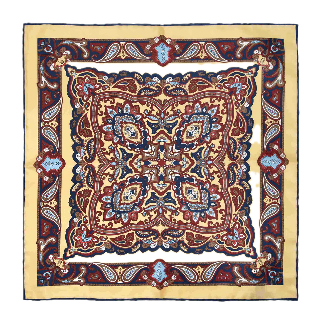 Serà Fine Silk Mediterranean Golden Yellow silk pocket square