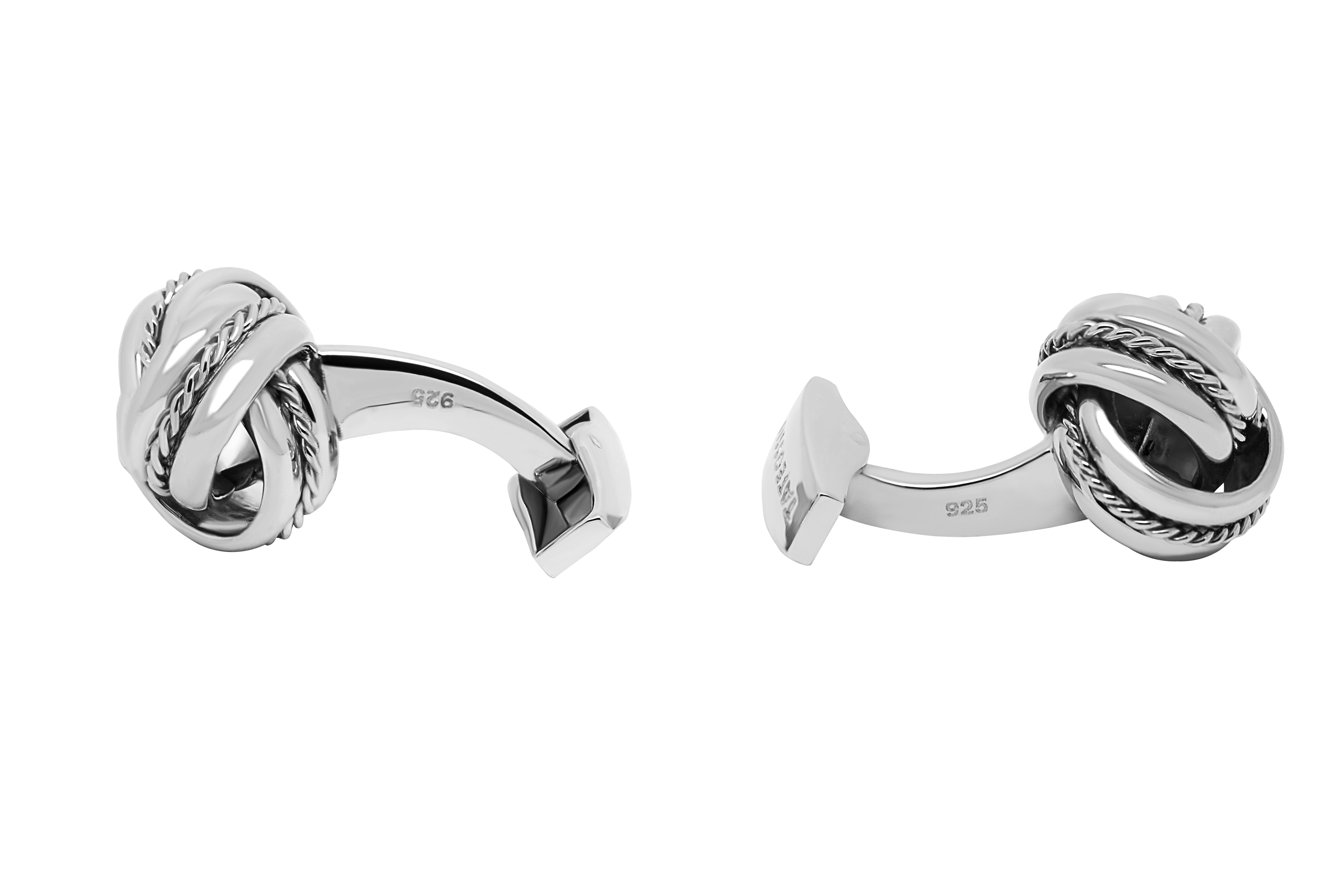 The Tateossian London braided knot cufflinks use polished sterling silver, clean lines and fluid movements to create a collection perfect for those who love classy minimalism. 