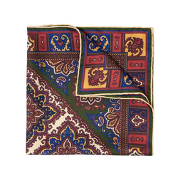 Serà Fine Silk Aida pocket square-Made in Italy using the finest silks from Como, our silk pocket squares are indeed a beautiful finishing touch to our Càrnaval collection. The multi coloured spectrum and pattern make it a classic.