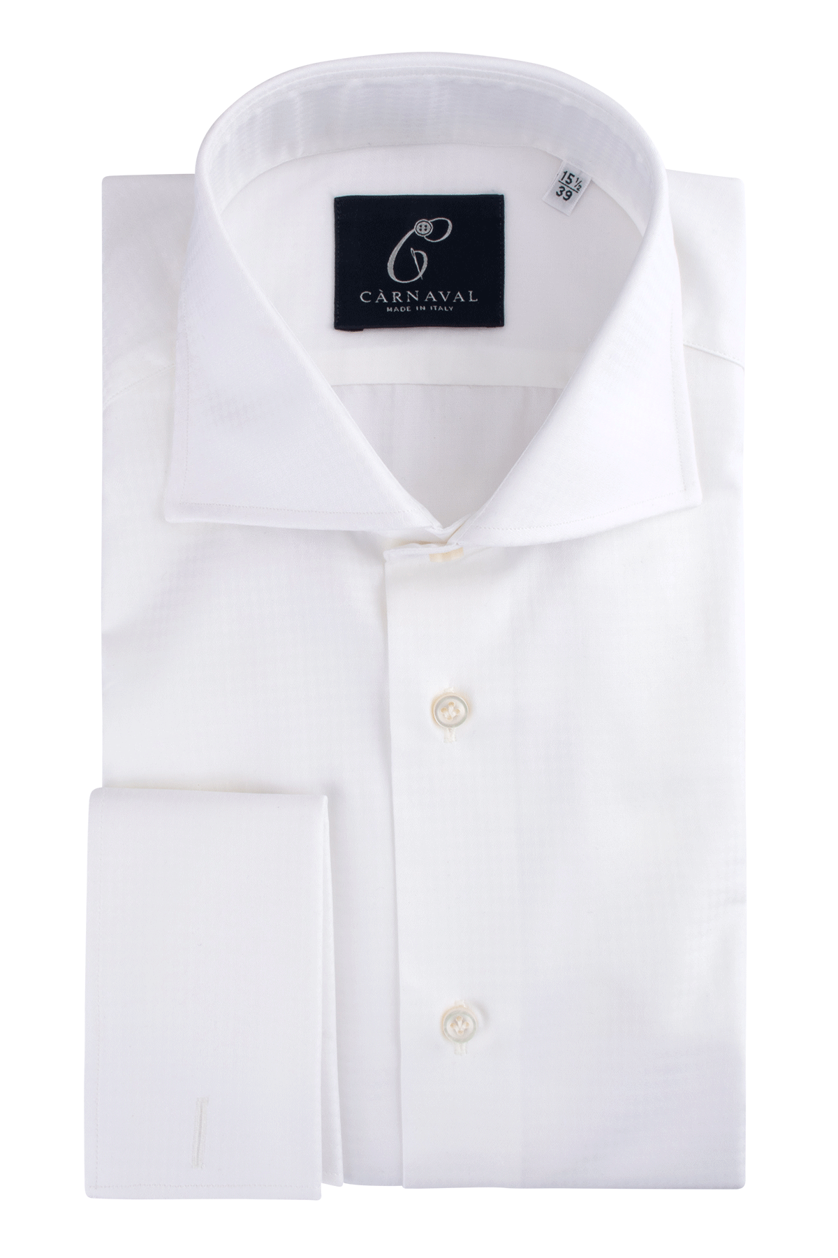 Posillipo white men's French cuff shirt