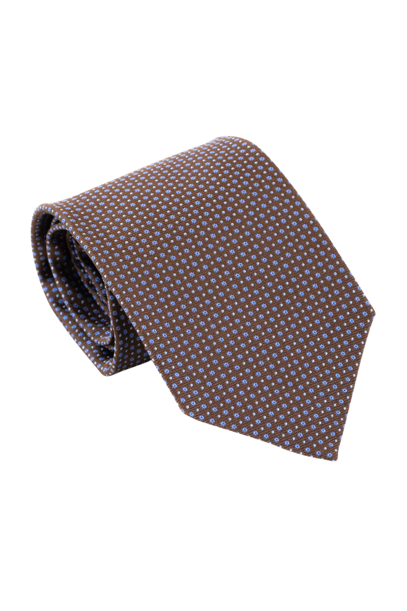 Pompei three-fold silk tie