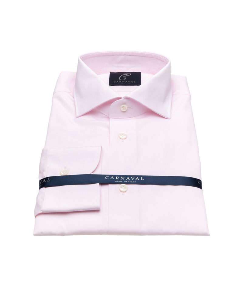 St Andrews pink men's shirt- All our mother of pearl buttoning employs the zampa di gallina method, always and only fatto a mano - made by hand and of course made in Italy. 