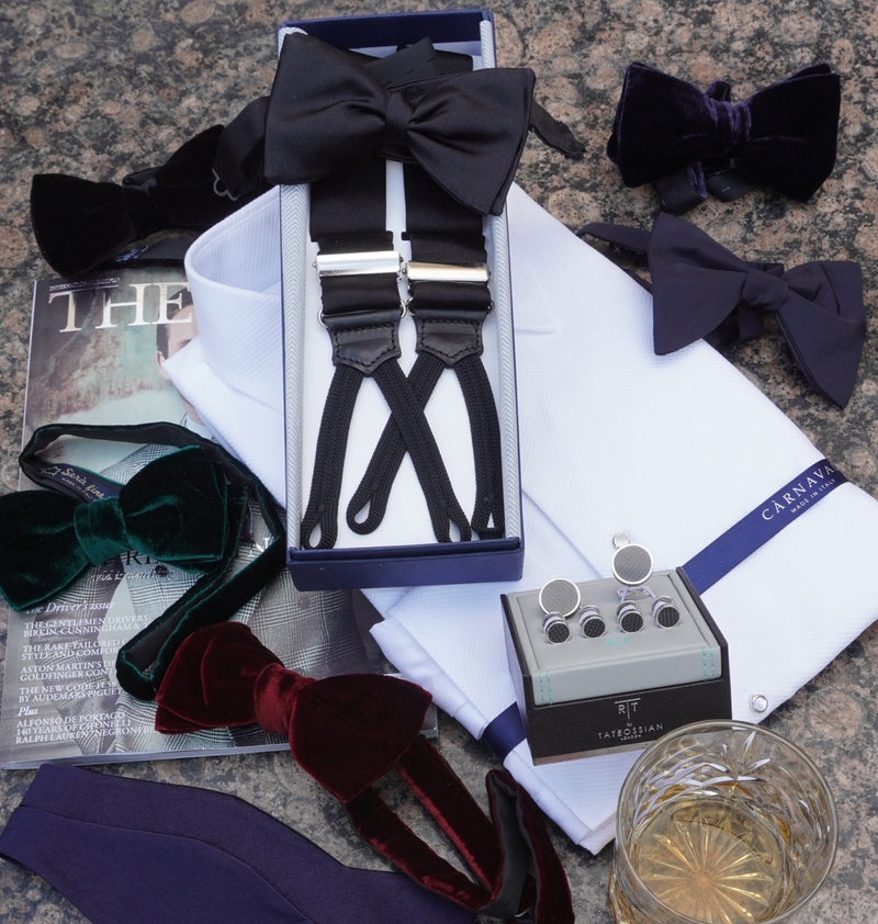 Gaiola black self-tie Jacquard silk bow tie