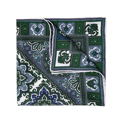 Serà Fine Silk Tosca silk pocket square- Full of multi colours and patterns, drawing inspiration from Italian wines, world cities, Opera and more. The icing on the cake to complement your Càrnaval suit or jacket.